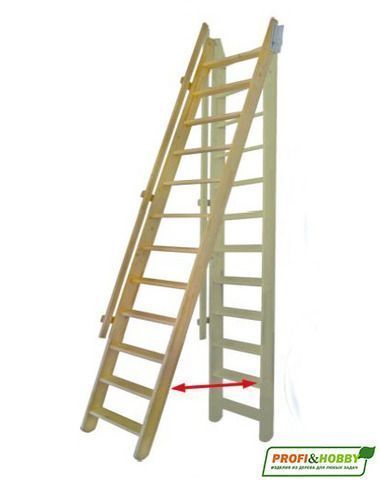 Лестница М-013у с поручнем ель