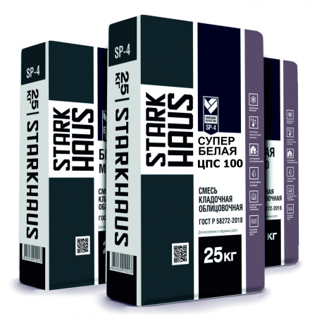 Смесь кладочная STARKHAUS ЦПС-100 супер белая 25 кг