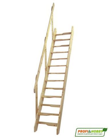 Лестница М-011у с поручнем дуб